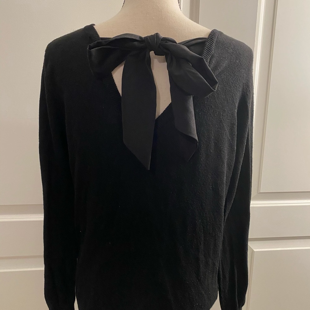 Black Sweater w/Bow Detail